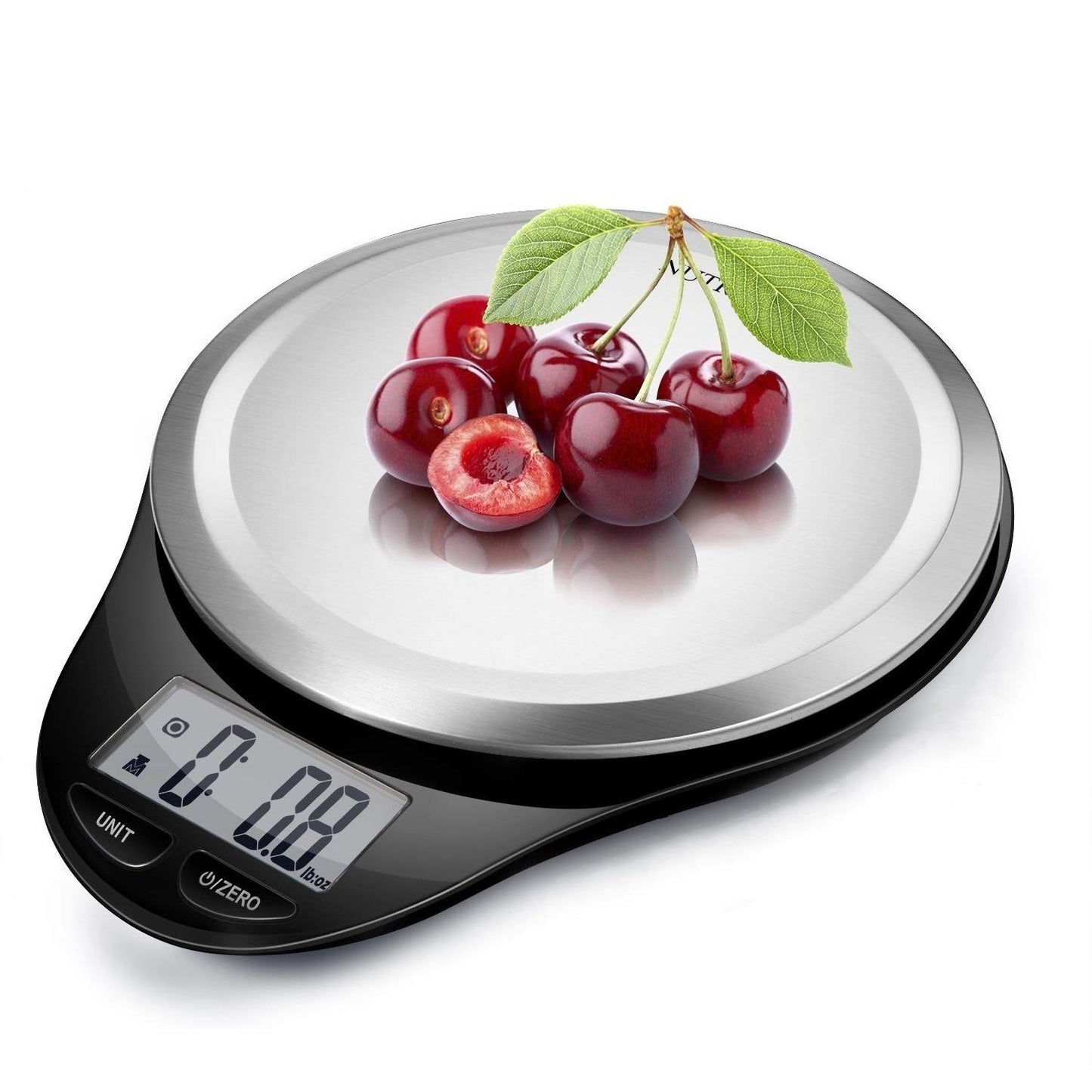 Food Scale, Kitchen Scales Digital Weight Grams and Ounces Large Stainless Steel Platform for Baking Cooking Weight Loss, High Accuracy Bread Coffee Scale, 1G Increment Tare Function, Red
