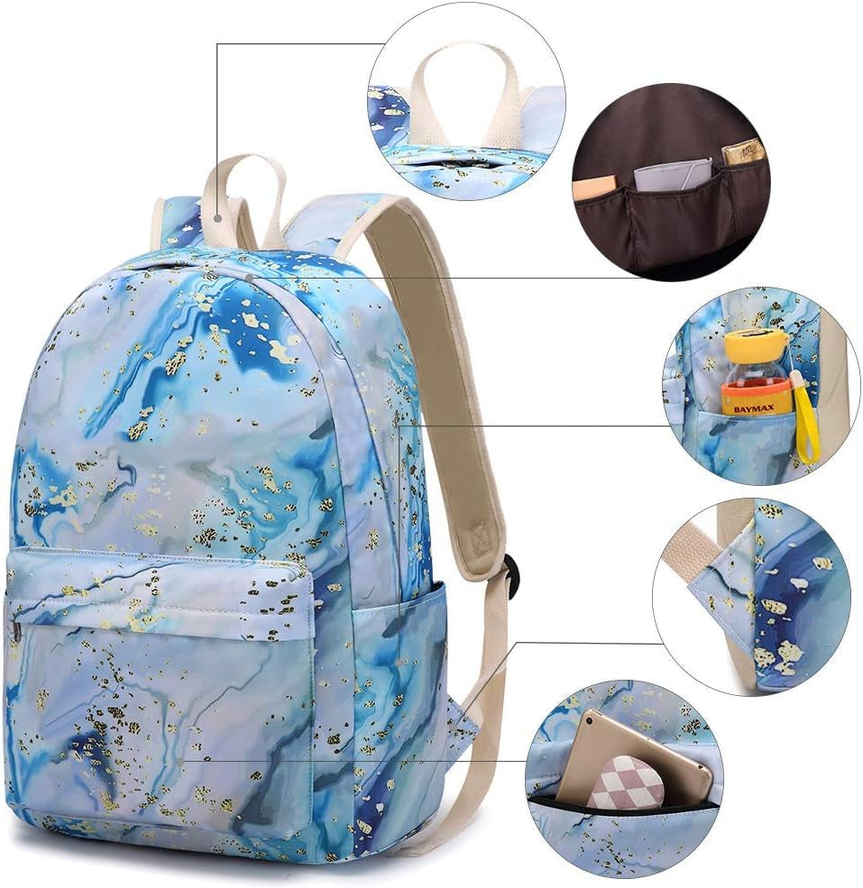 Teen Girls School Backpack Kids Bookbag Set with Lunch Box Pencil Case Travel Laptop Backpack Casual Daypacks