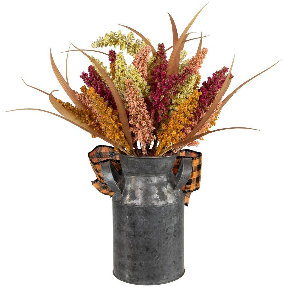 18 In. Autumn Harvest Foliage in Canister Floral Decoration