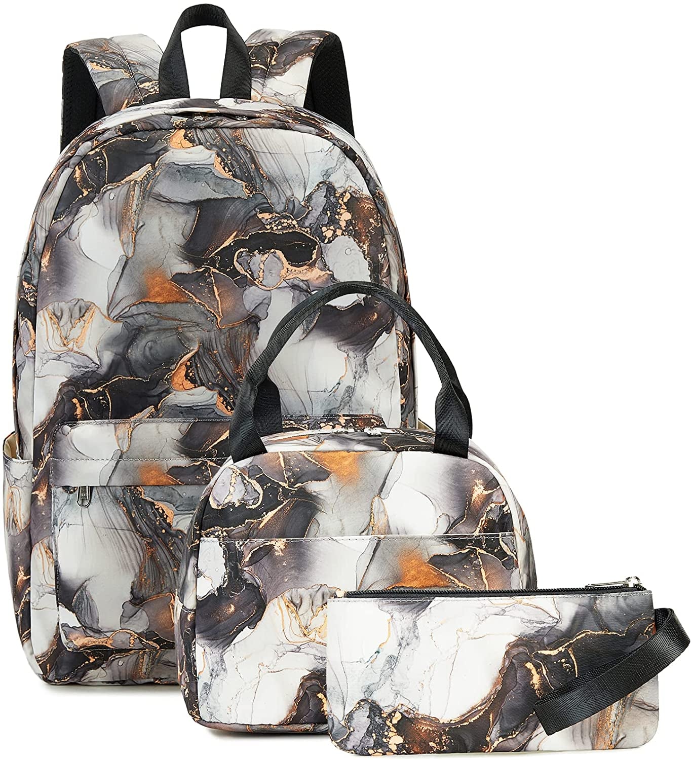 Teen Girls School Backpack Kids Bookbag Set with Lunch Box Pencil Case Travel Laptop Backpack Casual Daypacks