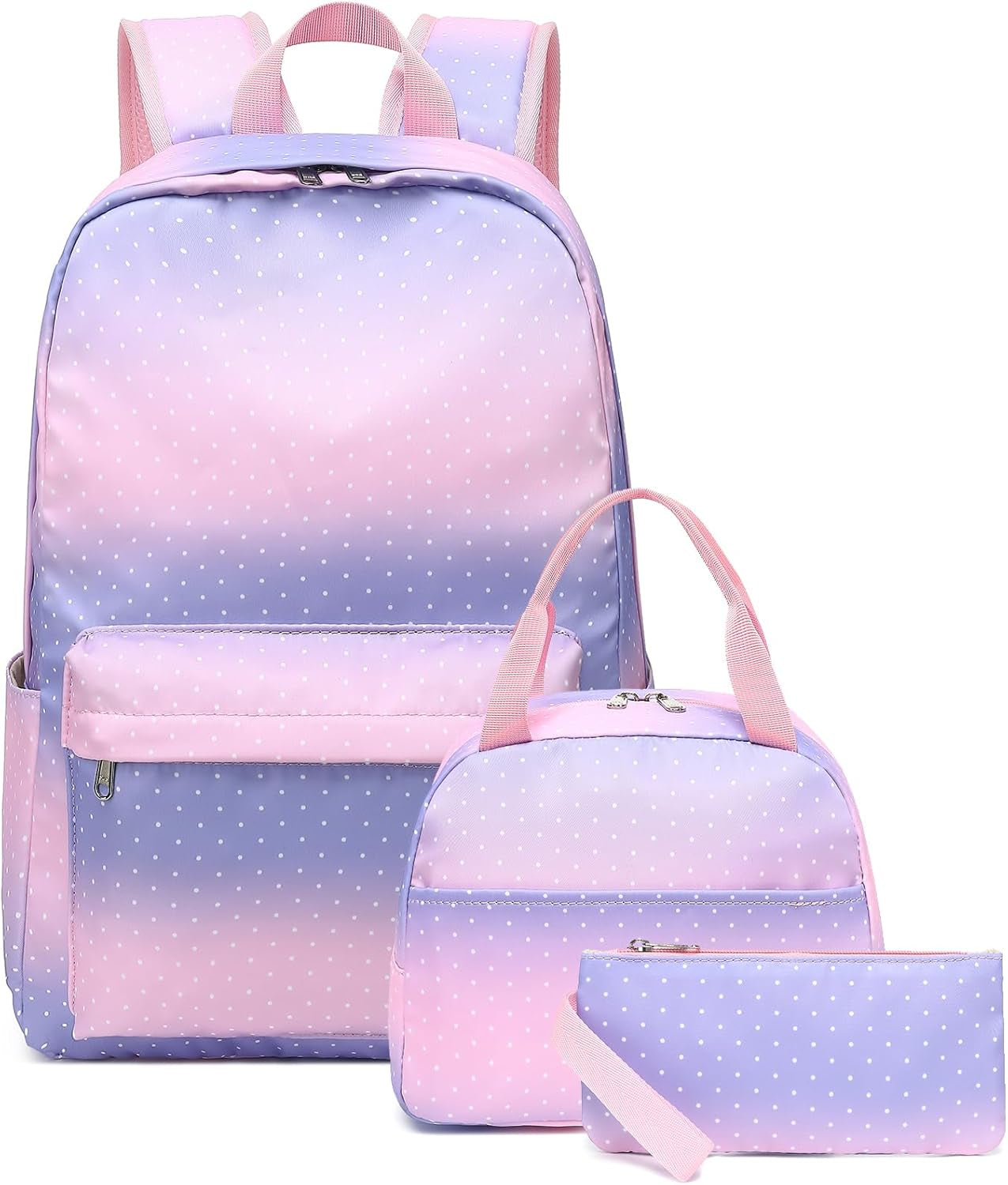 Girls School Backpack Galaxy Schoolbag Laptop Bookbag Insulated Lunch Tote Bag Purse Teens Boys Kids
