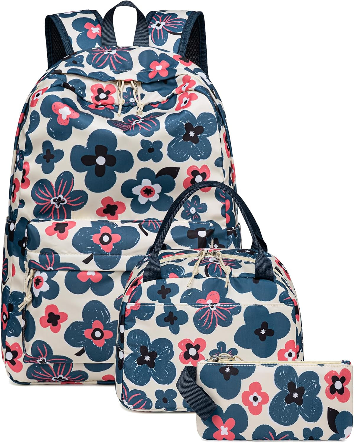 Teen Girls School Backpack Kids Bookbag Set with Lunch Box Pencil Case Travel Laptop Backpack Casual Daypacks