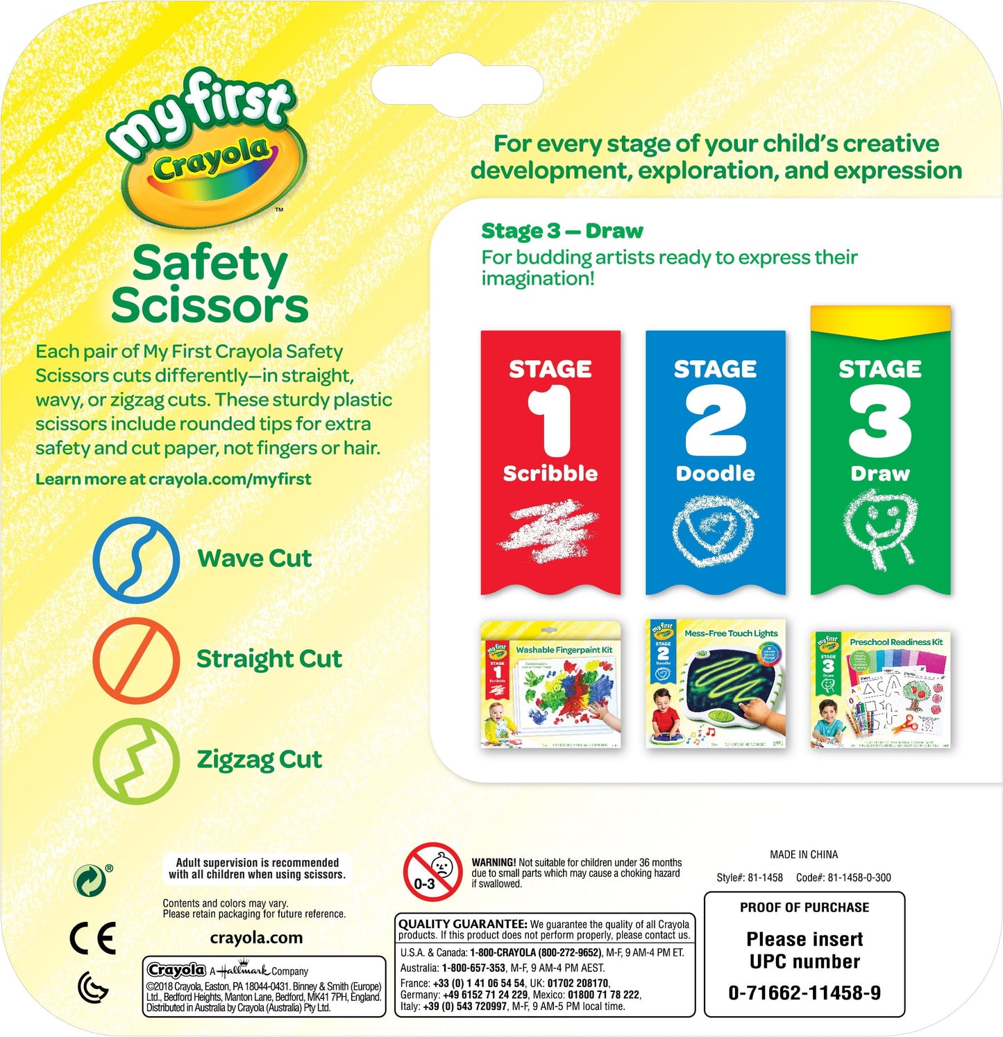 Young Kids Safety Scissors, Preschool Supplies, Toddler Scissors, School Supplies, 3 Ct