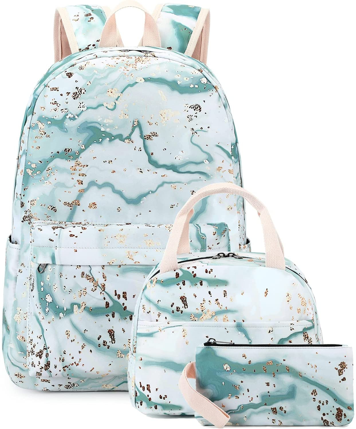 Teen Girls School Backpack Kids Bookbag Set with Lunch Box Pencil Case Travel Laptop Backpack Casual Daypacks