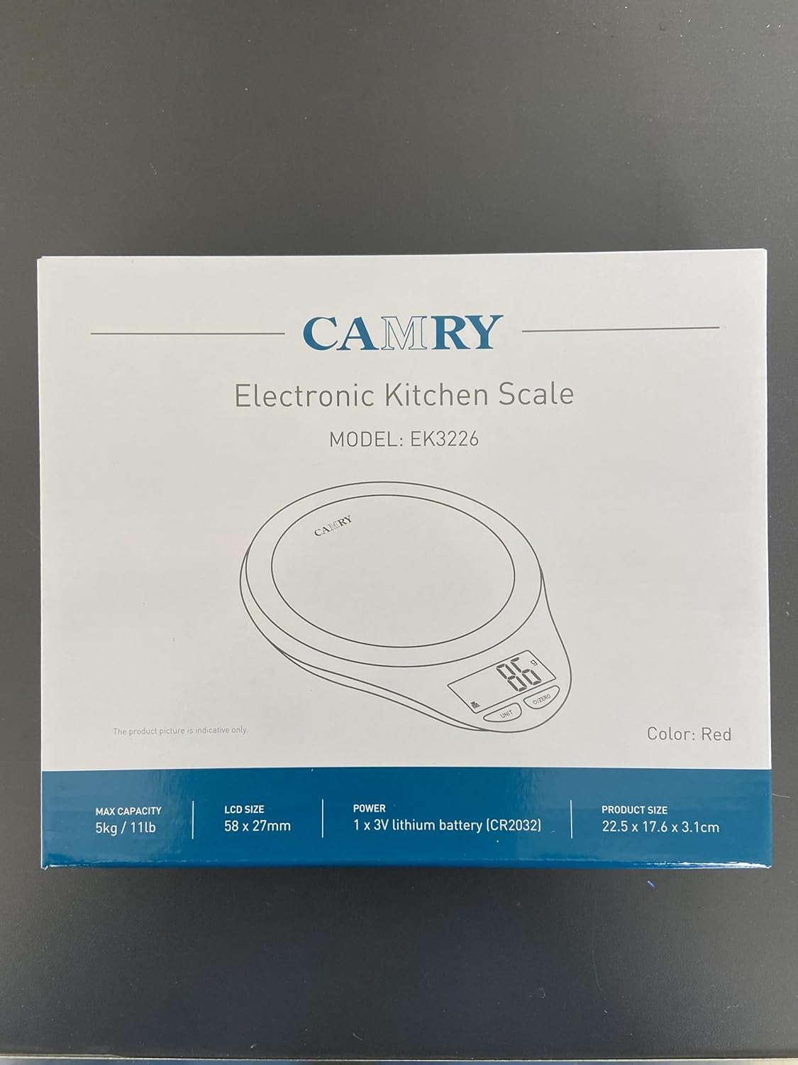Food Scale, Kitchen Scales Digital Weight Grams and Ounces Large Stainless Steel Platform for Baking Cooking Weight Loss, High Accuracy Bread Coffee Scale, 1G Increment Tare Function, Red