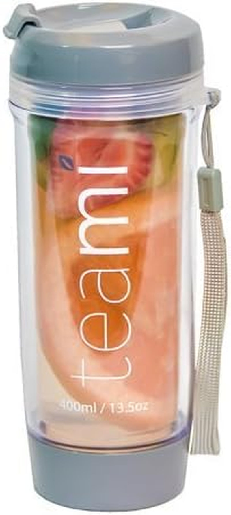 Tea Tumbler Infuser Bottle - Grey, 20 Ounce - BPA FREE - Double Walled Mug, Hot or Cold - Our Best Infusion Bottles for Infused Fruit, Smoothies, Tea, Even Coffee