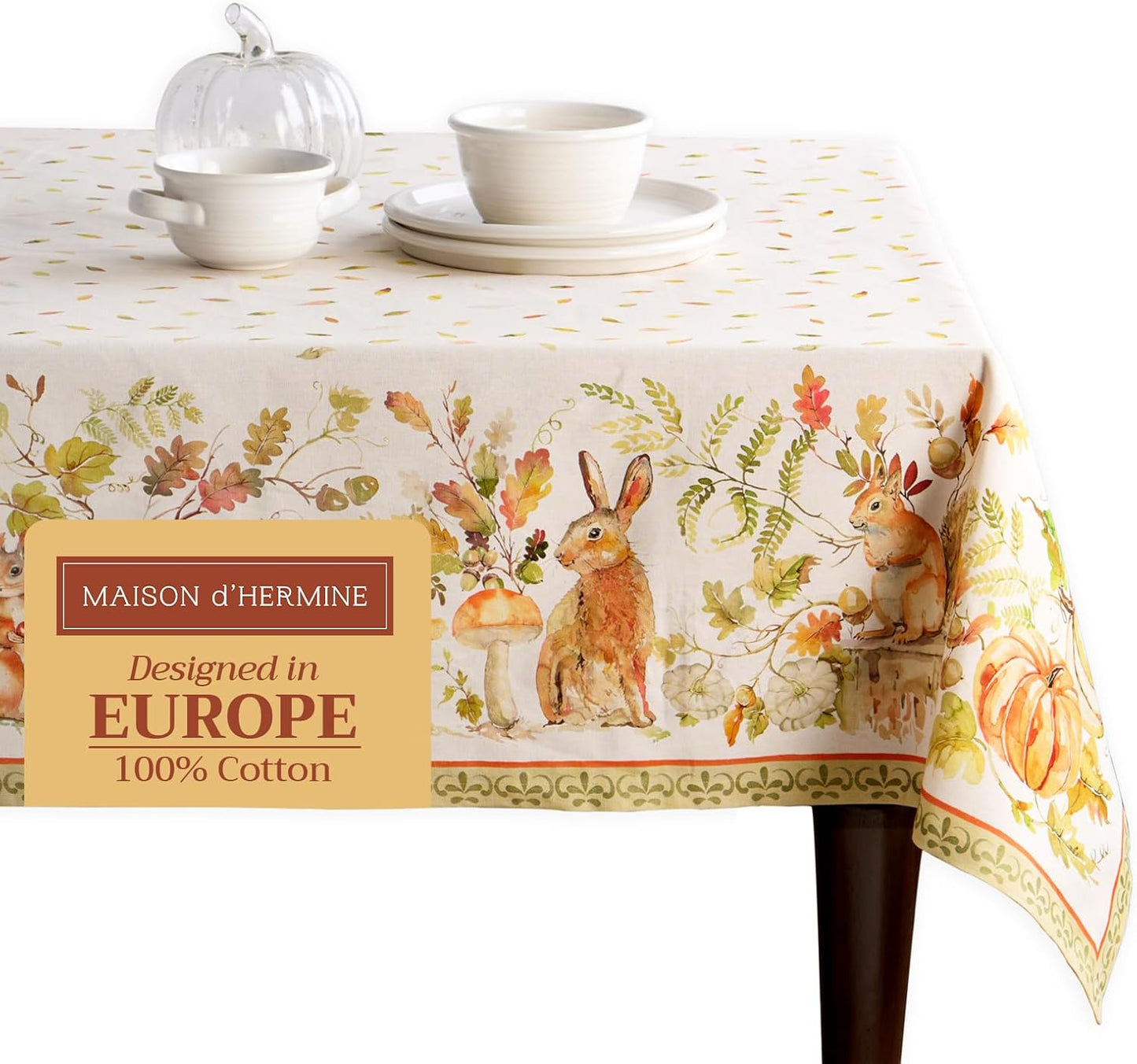 Table Cloth Square Table 100% Cotton 60 X 60 Inches Tablecloth Reusable Decorative Everyday Use for Dining Room, Farmhouse, Home, Party, Festive & Wedding - Amarante