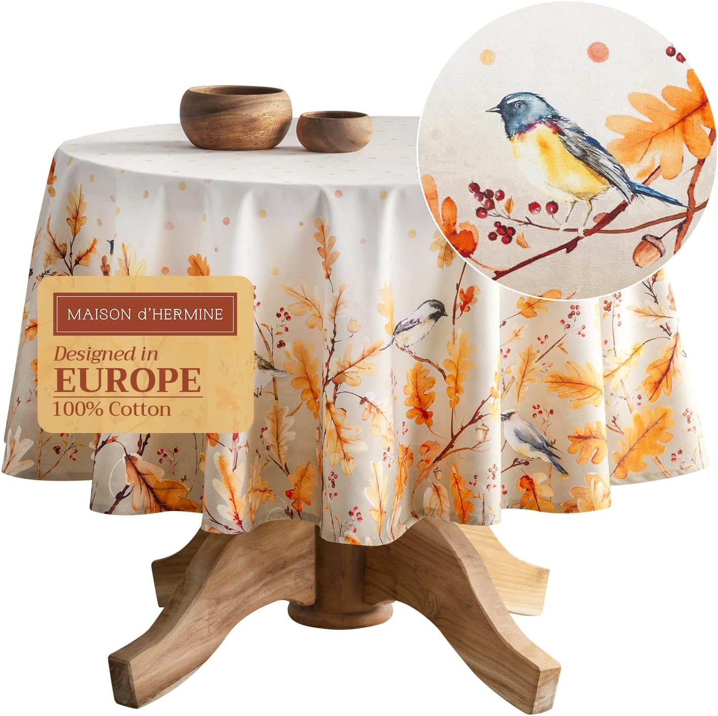 Table Cloth Square Table 100% Cotton 60 X 60 Inches Tablecloth Reusable Decorative Everyday Use for Dining Room, Farmhouse, Home, Party, Festive & Wedding - Amarante