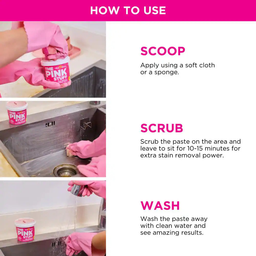 500 G Cleaning Paste, 750 Ml Multi-Purpose Liquid Cleaner, 750Ml Bathroom Foam Cleaner, and 750Ml Cream Cleaner Bundle