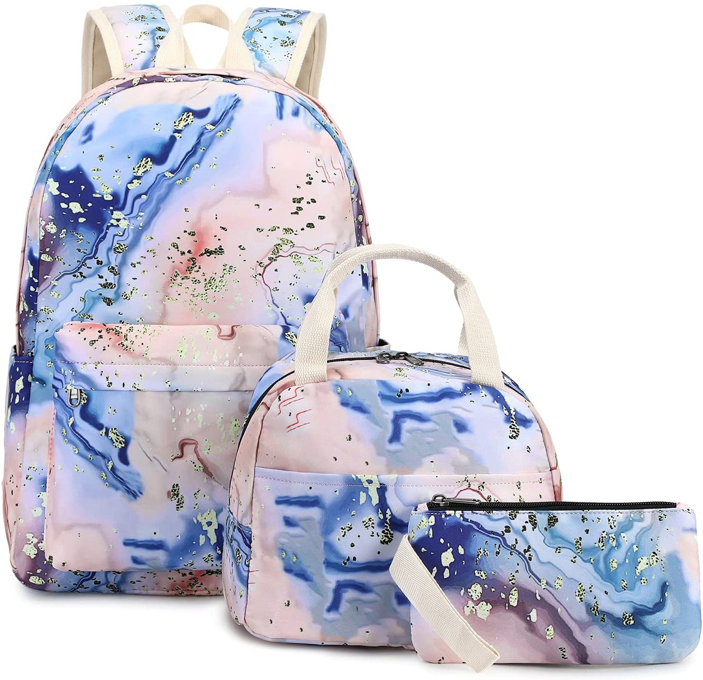Teen Girls School Backpack Kids Bookbag Set with Lunch Box Pencil Case Travel Laptop Backpack Casual Daypacks