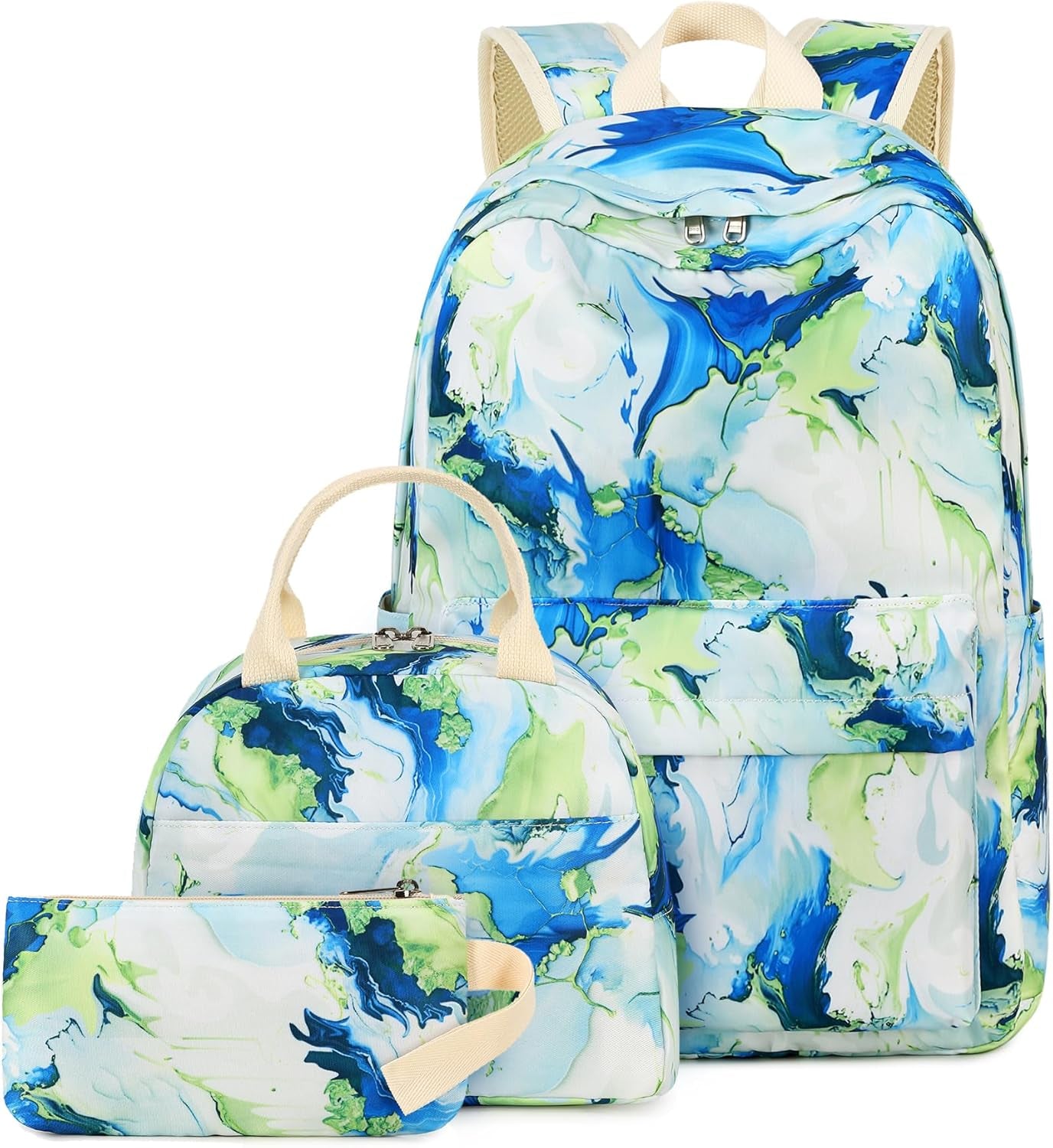 Girls School Backpack Galaxy Schoolbag Laptop Bookbag Insulated Lunch Tote Bag Purse Teens Boys Kids