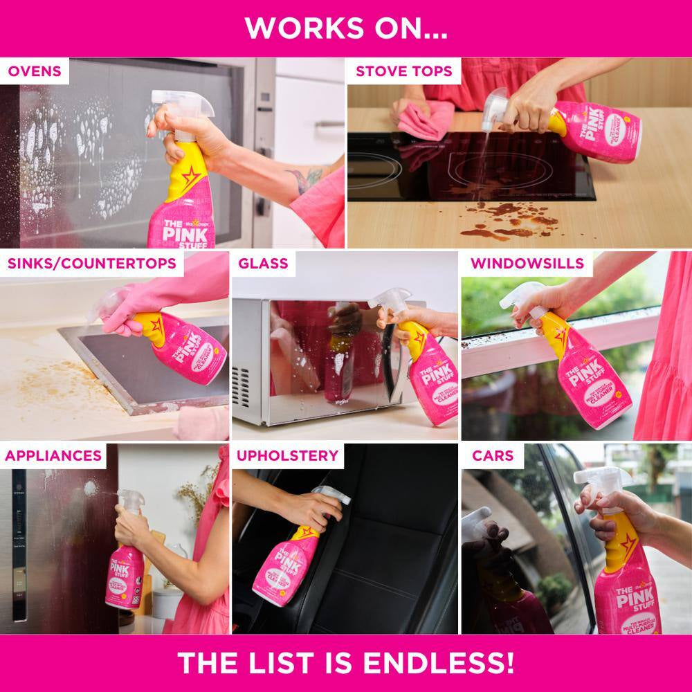 500 G Cleaning Paste, 750 Ml Multi-Purpose Liquid Cleaner, 750Ml Bathroom Foam Cleaner, and 750Ml Cream Cleaner Bundle