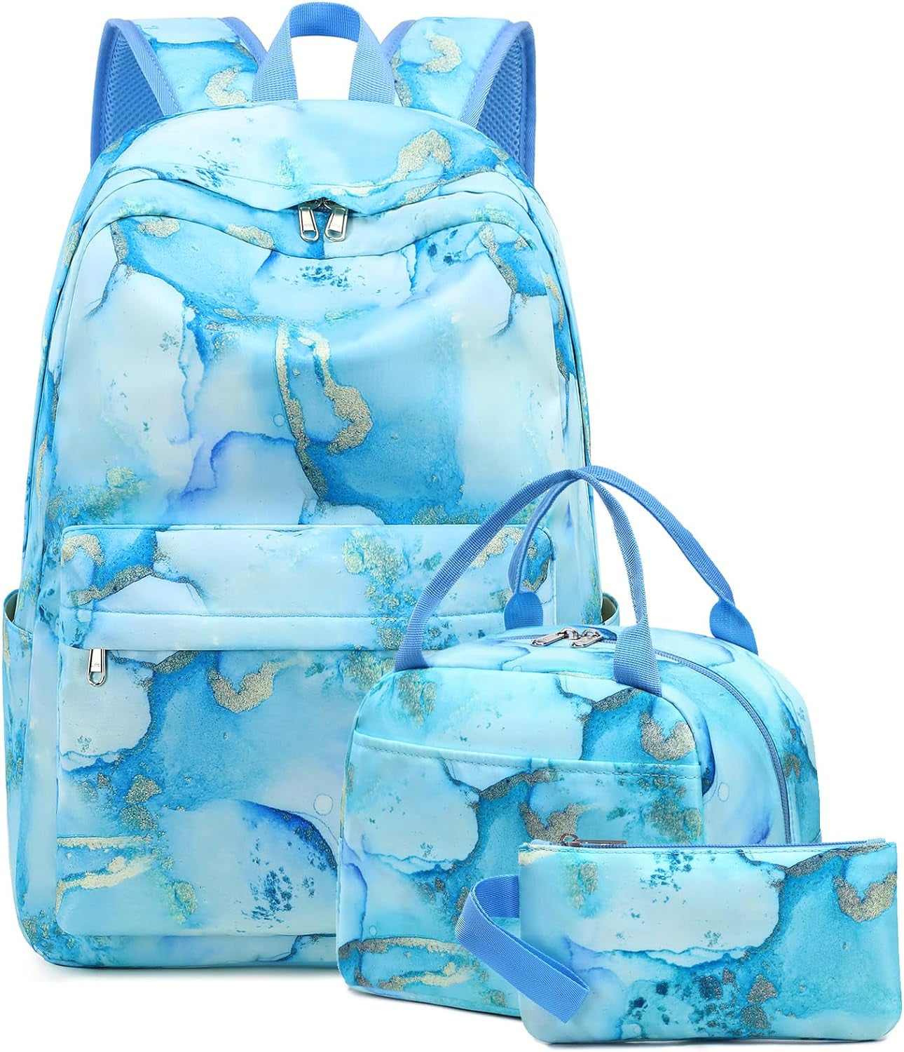 Teen Girls School Backpack Kids Bookbag Set with Lunch Box Pencil Case Travel Laptop Backpack Casual Daypacks