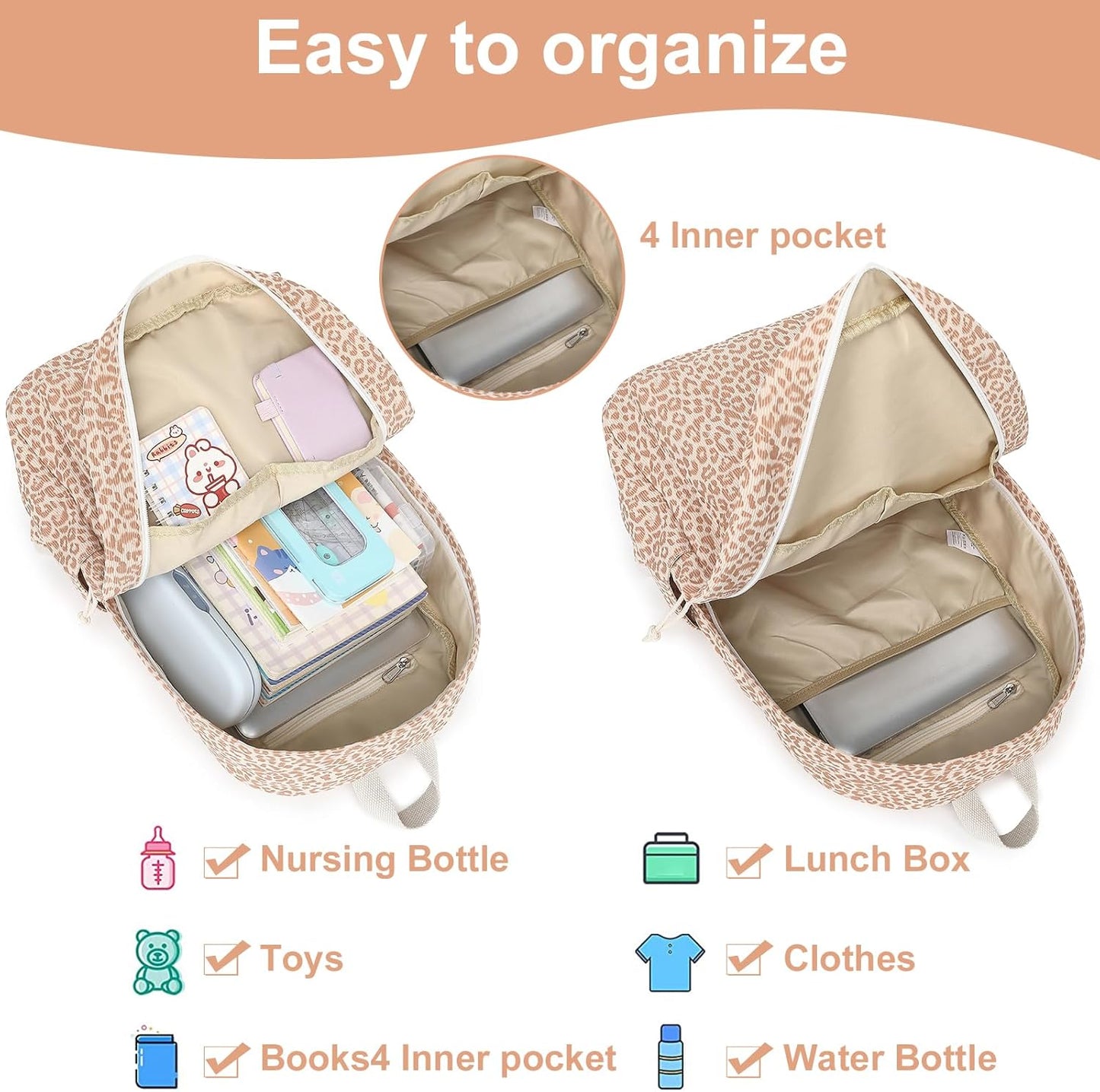 Girls School Backpack Galaxy Schoolbag Laptop Bookbag Insulated Lunch Tote Bag Purse Teens Boys Kids