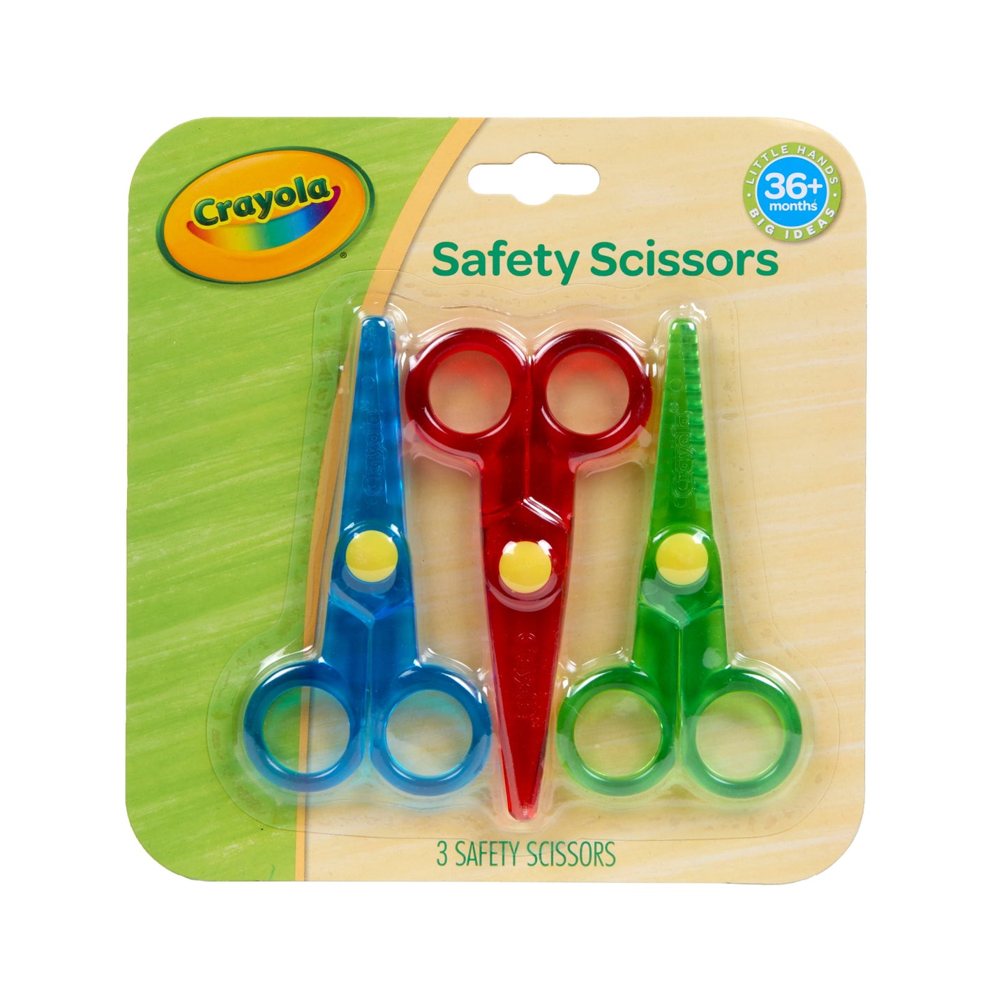 Young Kids Safety Scissors, Preschool Supplies, Toddler Scissors, School Supplies, 3 Ct