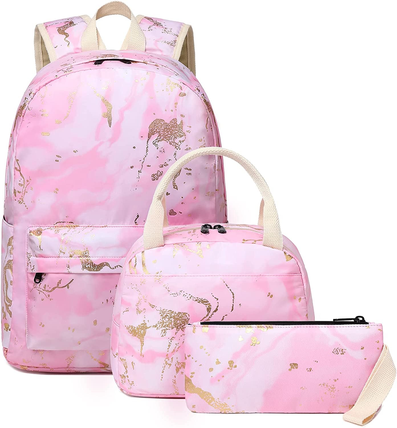 Teen Girls School Backpack Kids Bookbag Set with Lunch Box Pencil Case Travel Laptop Backpack Casual Daypacks