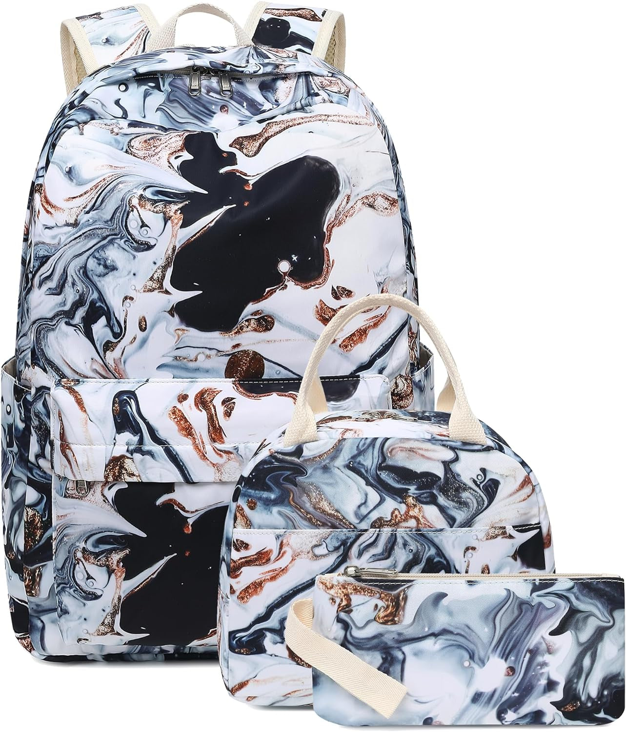 Teen Girls School Backpack Kids Bookbag Set with Lunch Box Pencil Case Travel Laptop Backpack Casual Daypacks