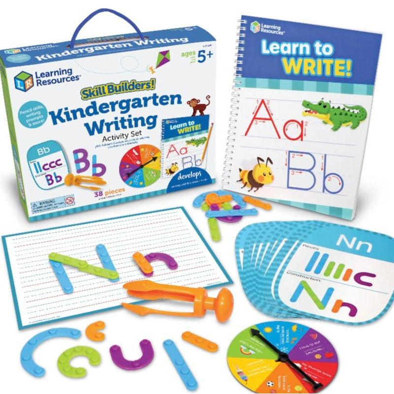 Learning Resources Skill Builders, Summer Learning Activity Set, Prek–Kindergarten Prep for Math, Reading, and Writing, Fun Educational Practice to Prevent Summer Slide, Ages 5+, Great for Home or Travel