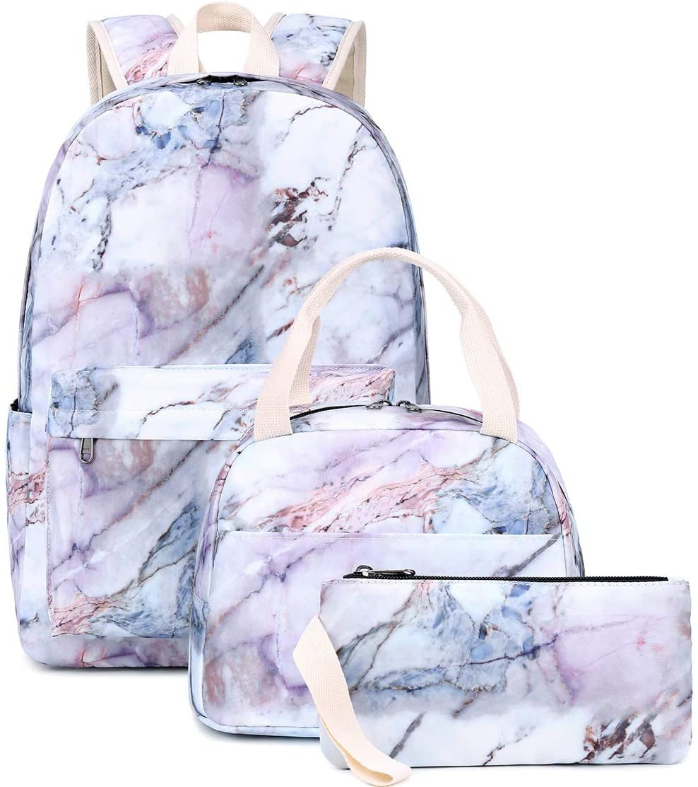 Teen Girls School Backpack Kids Bookbag Set with Lunch Box Pencil Case Travel Laptop Backpack Casual Daypacks
