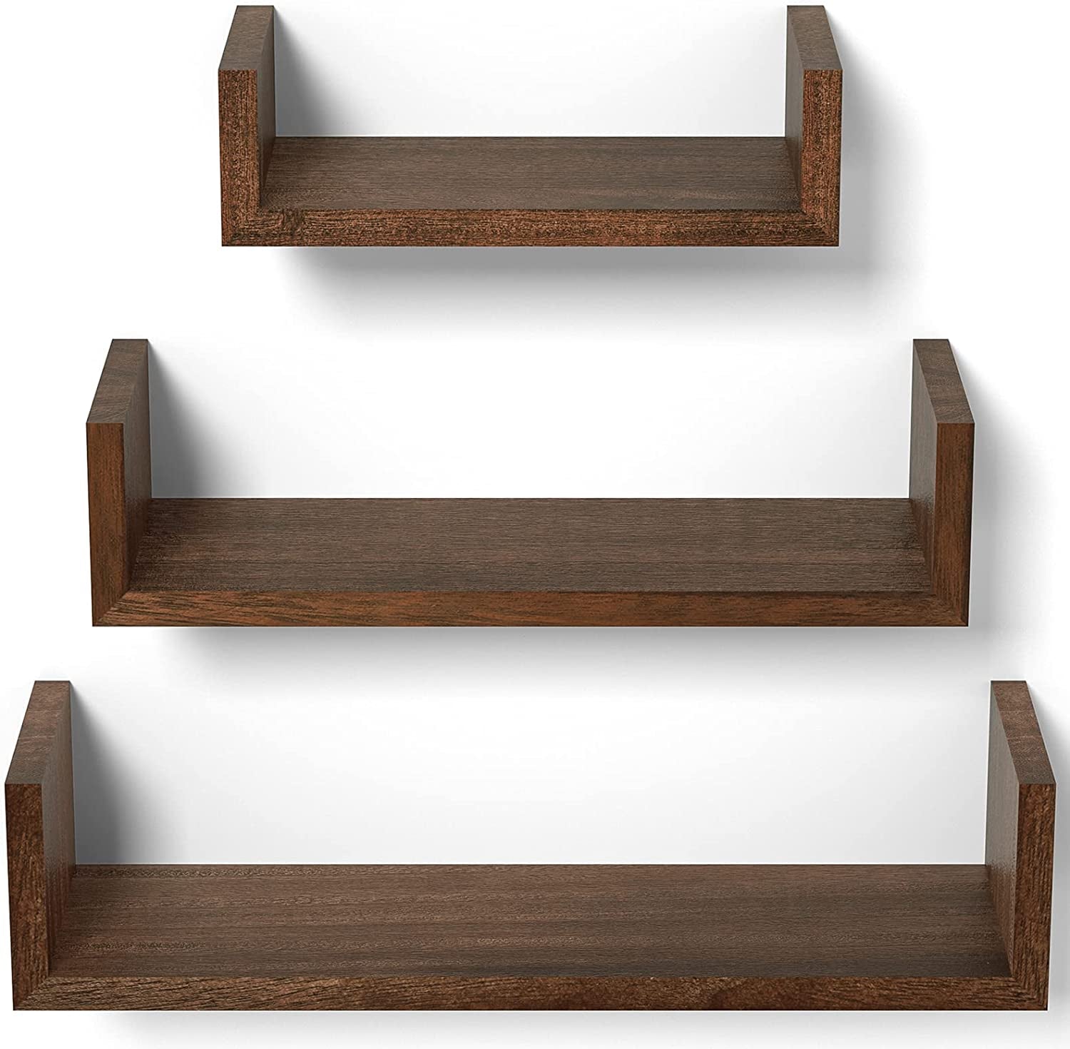 Floating Shelves Wall Mounted, Solid Wood Wall Shelves, White