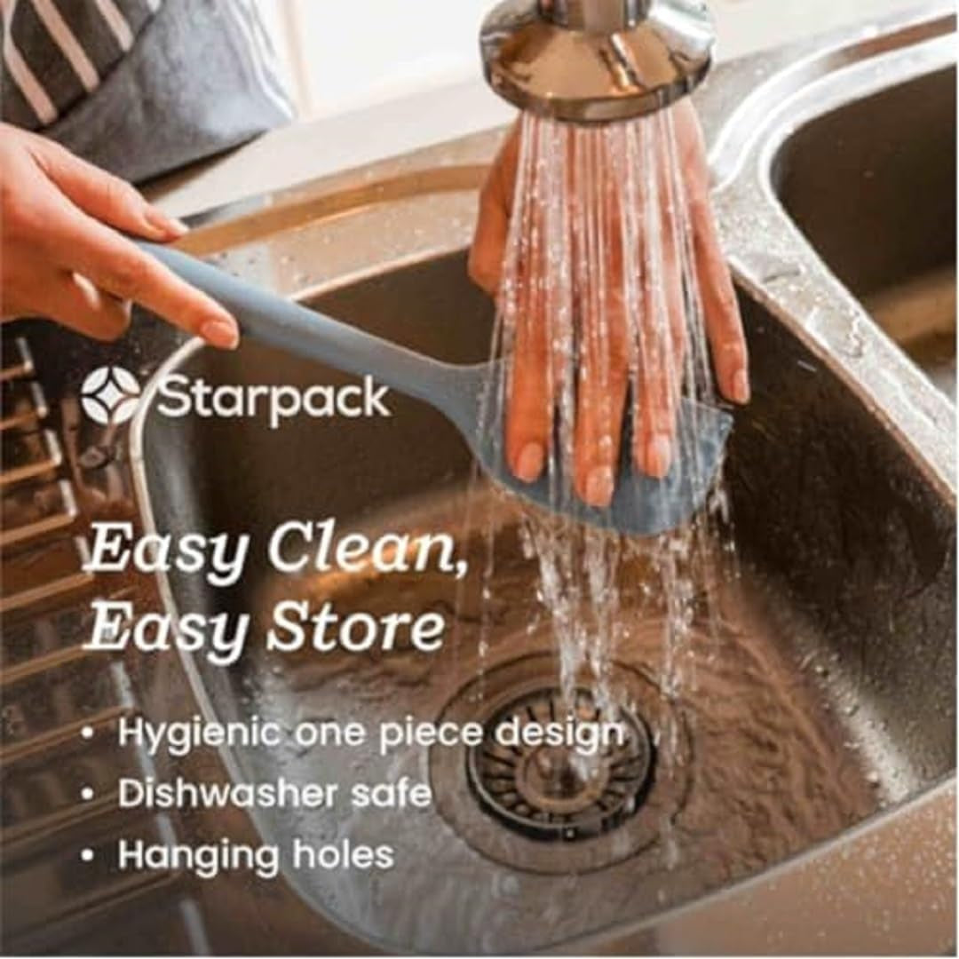 Starpack 'Flip & Whip' Premium Silicone Baking Utensils Set (5 Pcs) - Cooking Utensils with Heat Resistant to 600°F - Baking Utensils - Large & Small Spatulas, Whisk & Basting - Brush Baking Tool Set