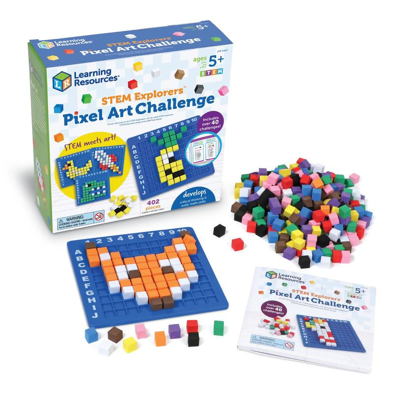 Learning Resources STEM Explorers Brainometry, Pixel Art Challenge, Ages 5+