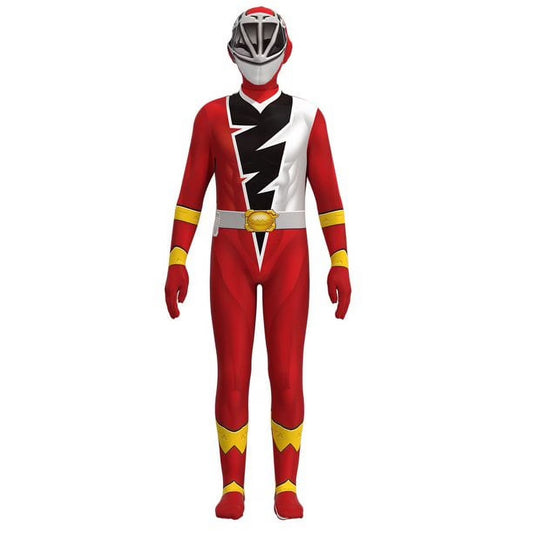 Power Rangers Cosplay Jumpsuit Fancy Dress Costume Halloween Party Playsuit Red