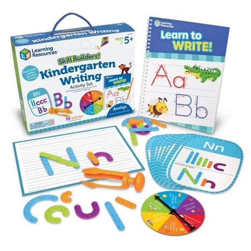 Learning Resources Skill Builders, Summer Learning Activity Set, Prek–Kindergarten Prep for Math, Reading, and Writing, Fun Educational Practice to Prevent Summer Slide, Ages 5+, Great for Home or Travel