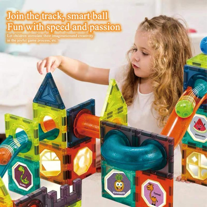 Magnetic Blocks-86Pcs Magnetic Building Blocks Magnetic Tiles Stacking, Build-Magnet-World Set, STEM Montessori Sensory Toys Magnet Blocks，Valentine'S Day Gifts, Boyfriend Gifts Bulk Fidget Toy Set for Kids and Adults Mini Building Block