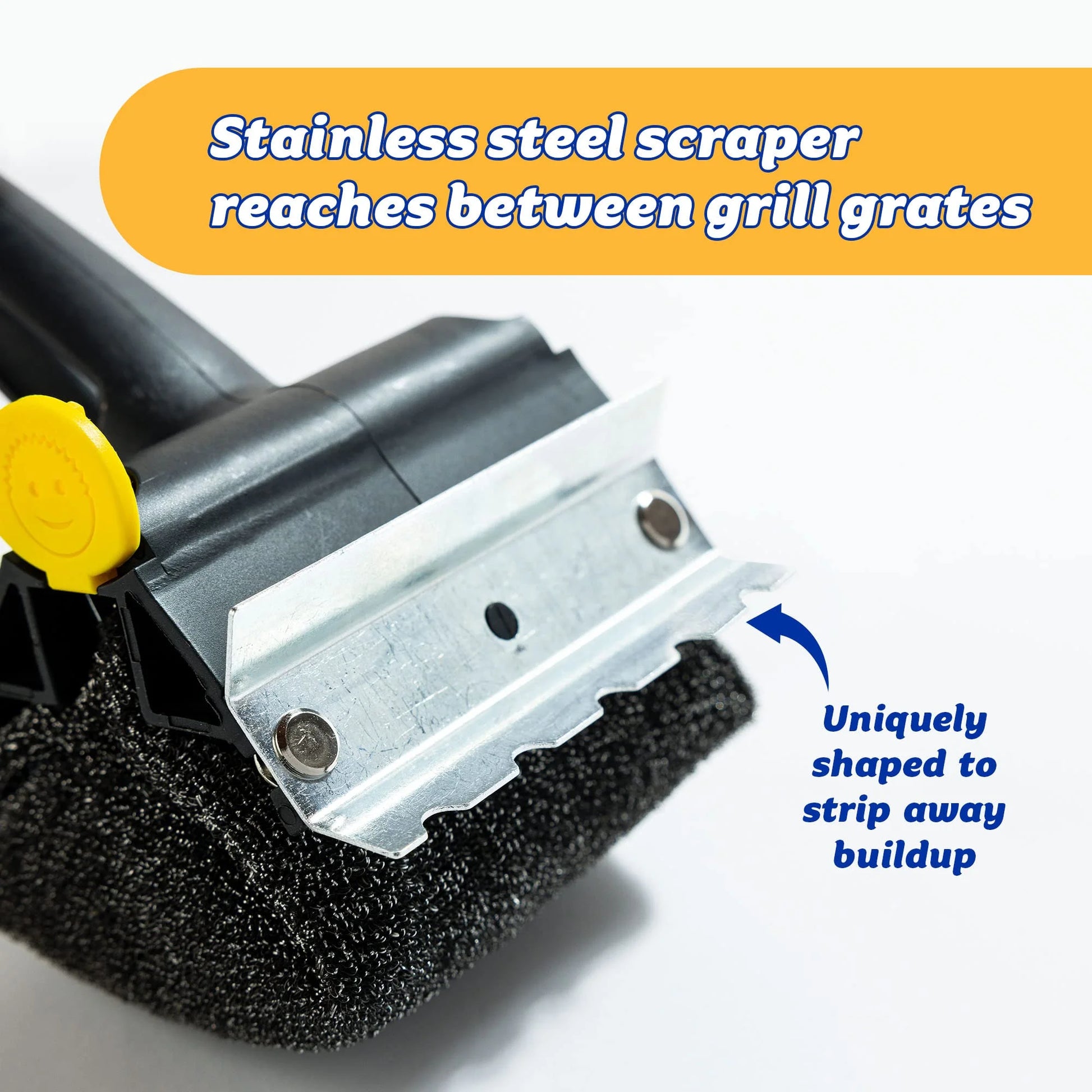 Grill Brush with Armortec Steel Mesh and Scouring Head