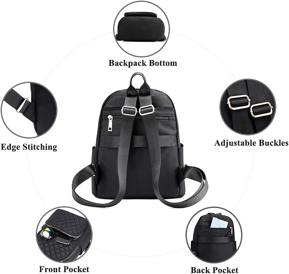 Mini Red Backpack Purse for Women Girls, Waterproof Lightweight Dual-Use Travel Daily Daypack