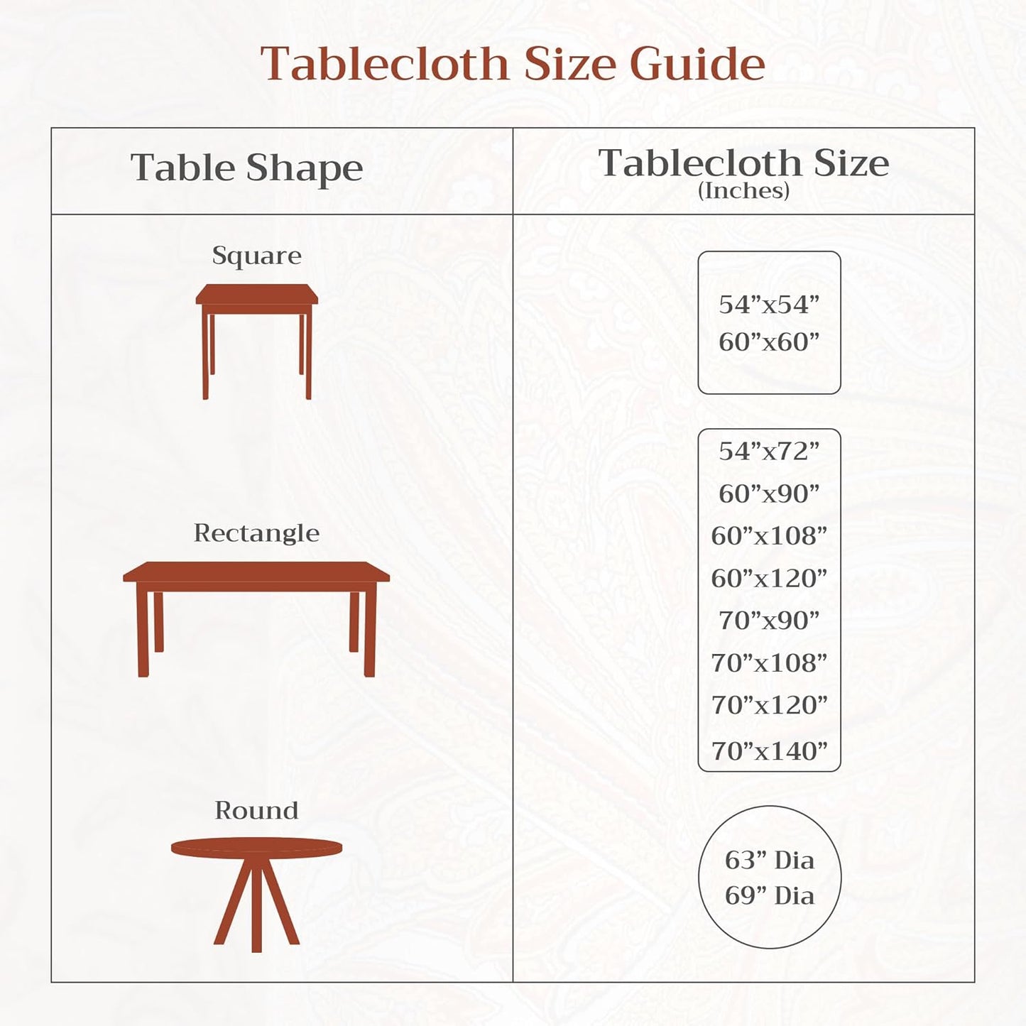 Table Cloth Square Table 100% Cotton 60 X 60 Inches Tablecloth Reusable Decorative Everyday Use for Dining Room, Farmhouse, Home, Party, Festive & Wedding - Amarante