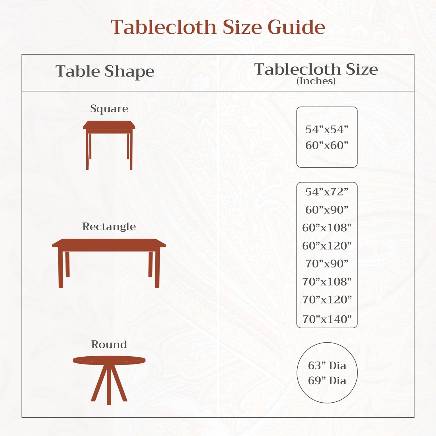 Table Cloth Square Table 100% Cotton 60 X 60 Inches Tablecloth Reusable Decorative Everyday Use for Dining Room, Farmhouse, Home, Party, Festive & Wedding - Amarante