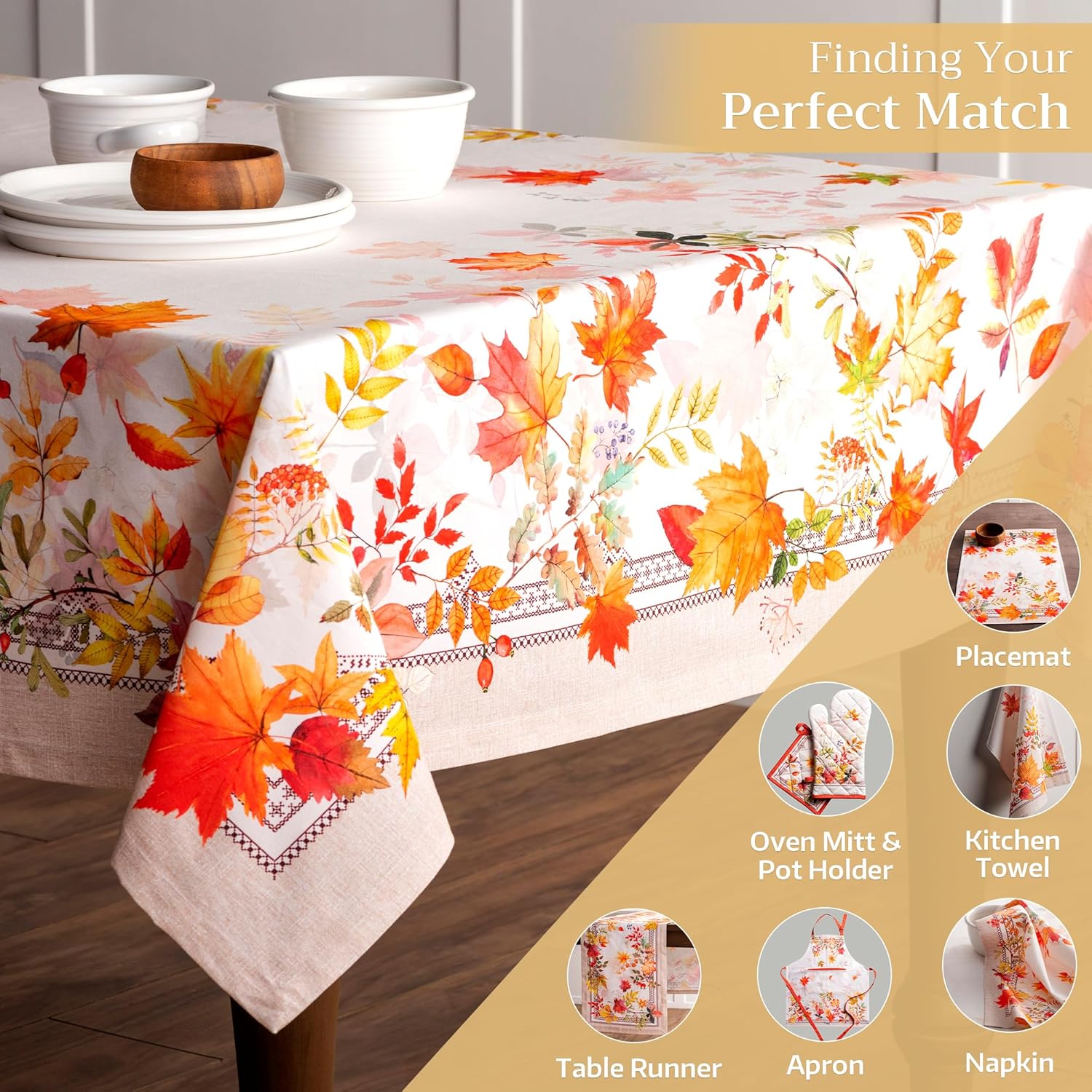 Table Cloth Square Table 100% Cotton 60 X 60 Inches Tablecloth Reusable Decorative Everyday Use for Dining Room, Farmhouse, Home, Party, Festive & Wedding - Amarante