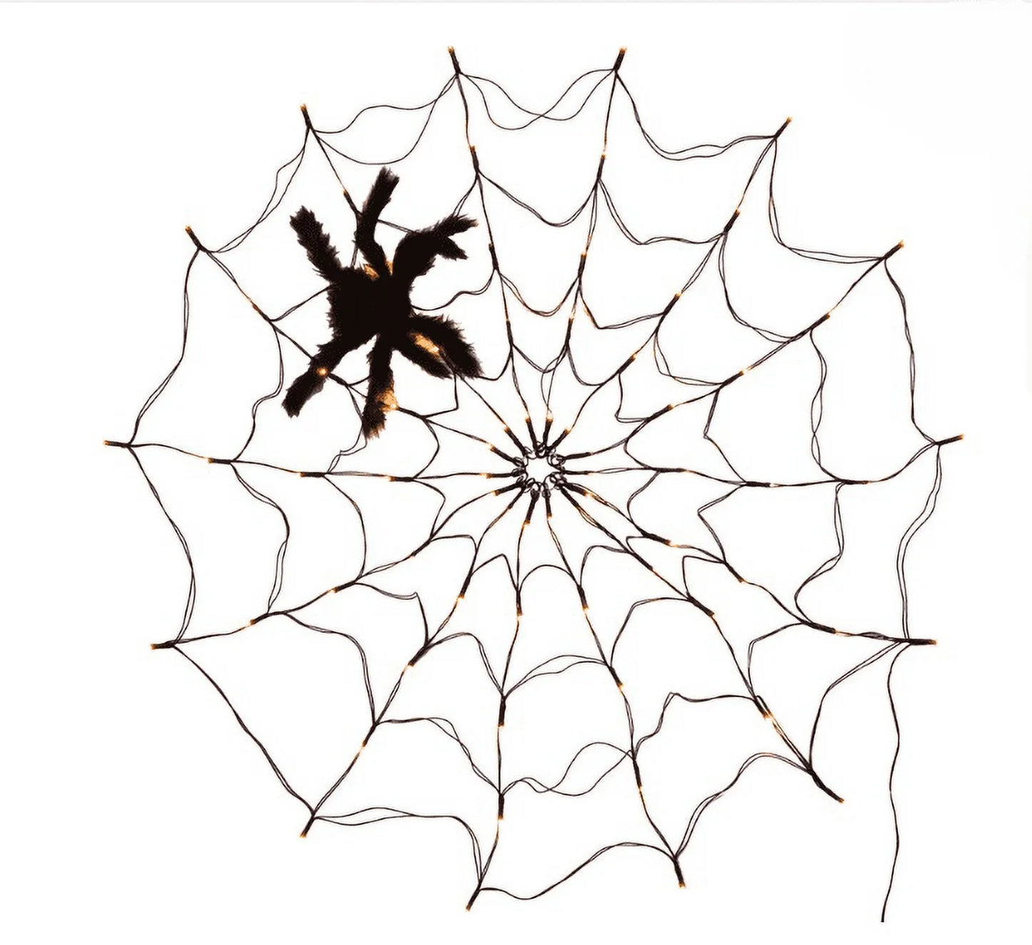 Spider Web Lights Halloween Decoration Lights LED Atmosphere Layout Halloween Decoration Props Usb Light Strings