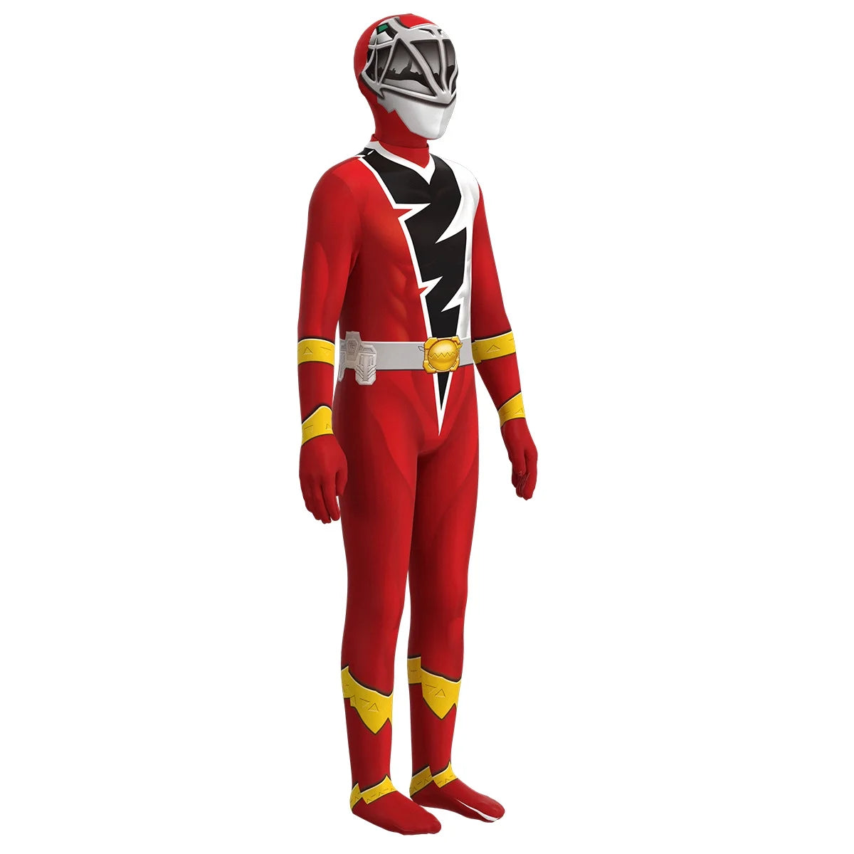 Power Rangers Cosplay Jumpsuit Fancy Dress Costume Halloween Party Playsuit Red