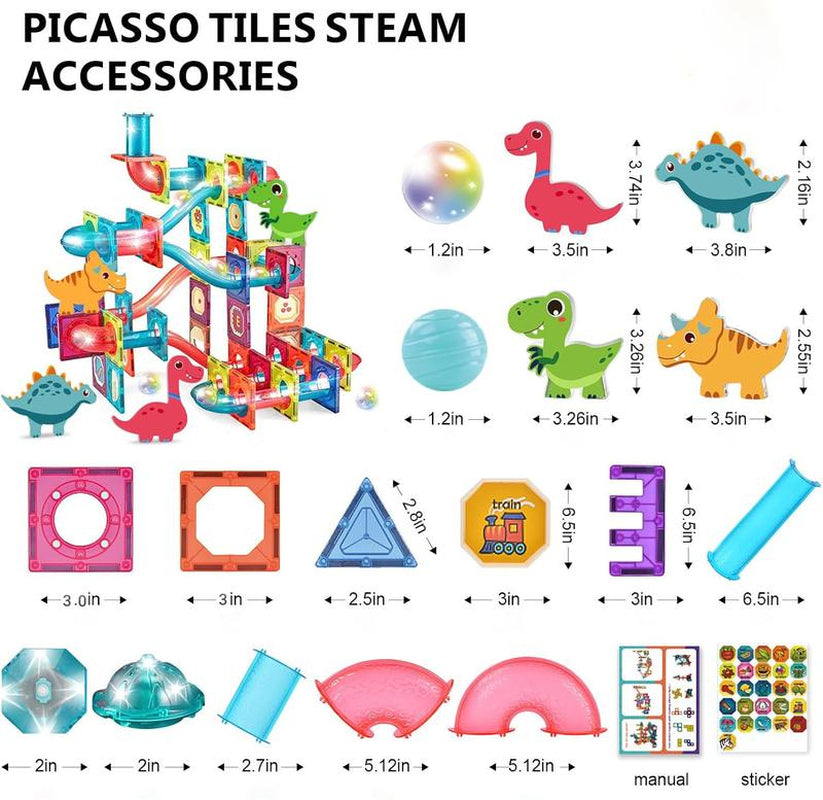 Magnetic Blocks-86Pcs Magnetic Building Blocks Magnetic Tiles Stacking, Build-Magnet-World Set, STEM Montessori Sensory Toys Magnet Blocks，Valentine'S Day Gifts, Boyfriend Gifts Bulk Fidget Toy Set for Kids and Adults Mini Building Block