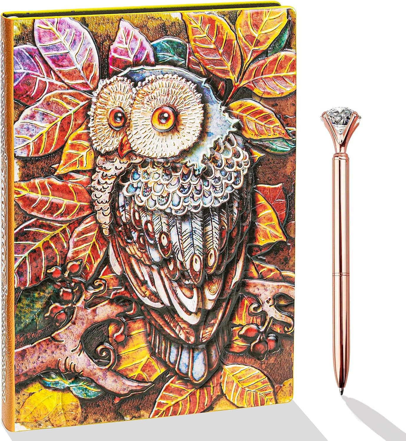3D Elephant Vintage Leather Journal Writing Notebook with Pen Set,Antique Handmade Leather Daily Notepad Sketchbook,Travel Diary&Notebooks to Write In,Elephant Journal Gift for Men Women