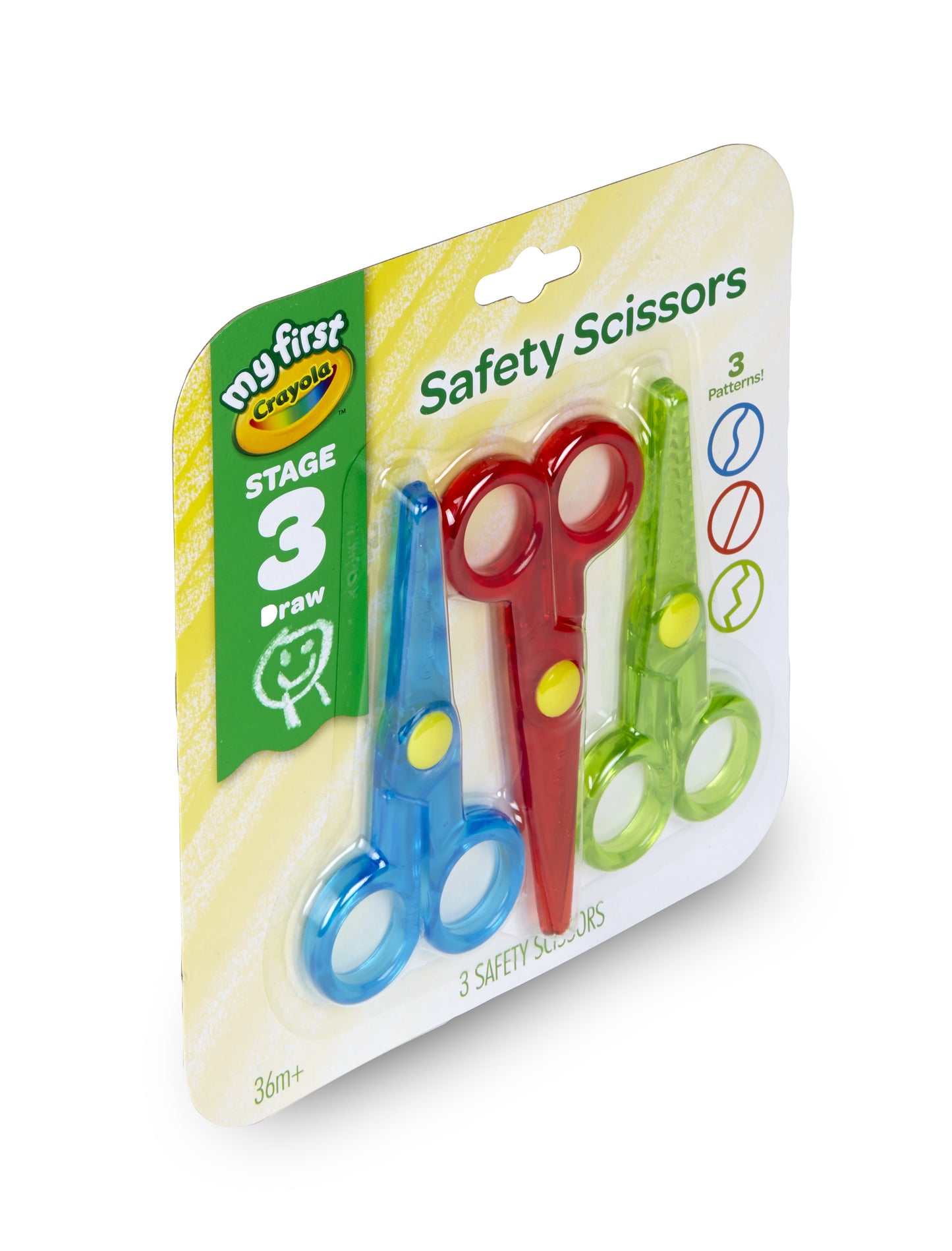 Young Kids Safety Scissors, Preschool Supplies, Toddler Scissors, School Supplies, 3 Ct