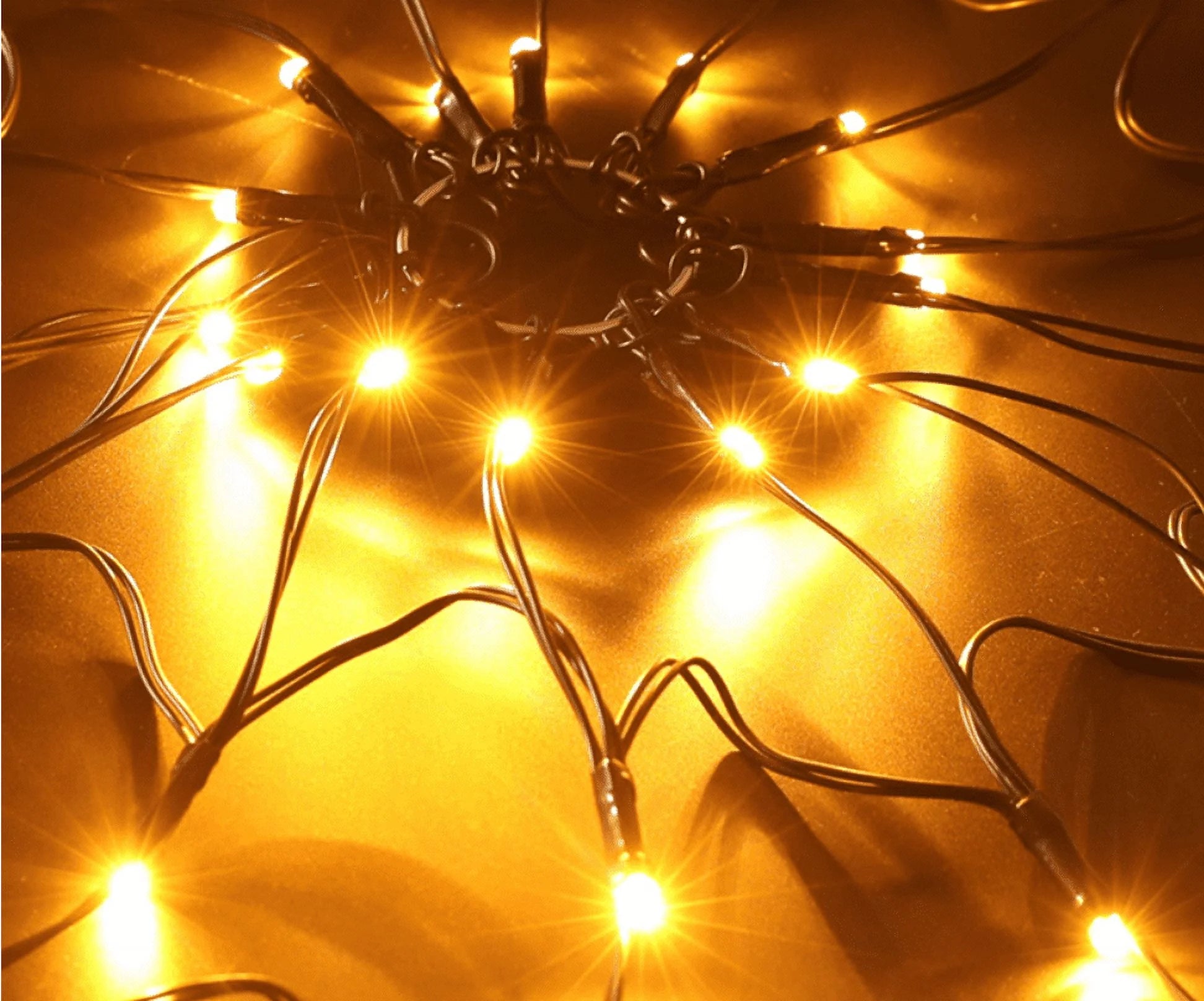 Spider Web Lights Halloween Decoration Lights LED Atmosphere Layout Halloween Decoration Props Usb Light Strings