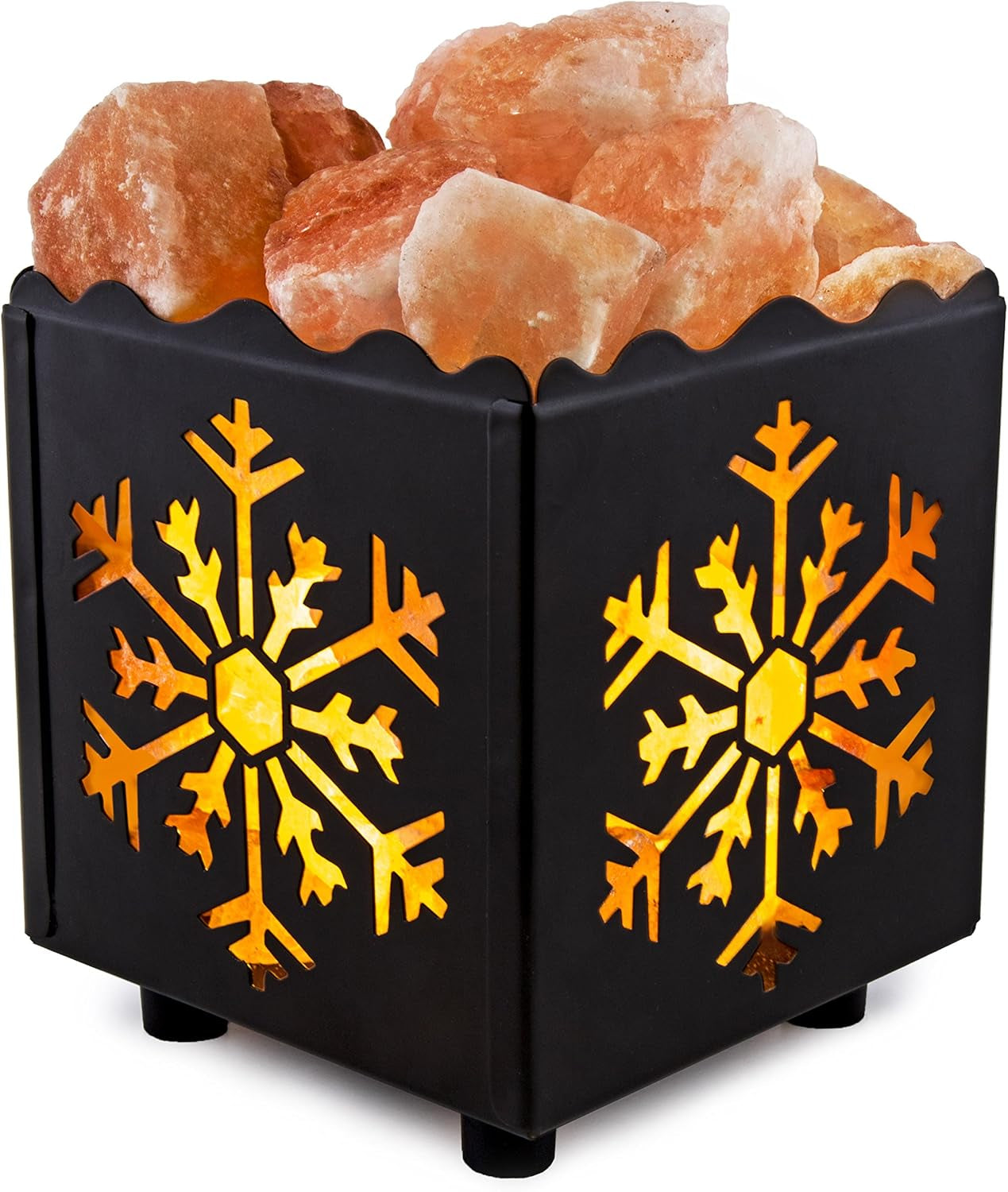 Himalayan Pink Salt Lamp Basket & Dimmer Cord Bulb