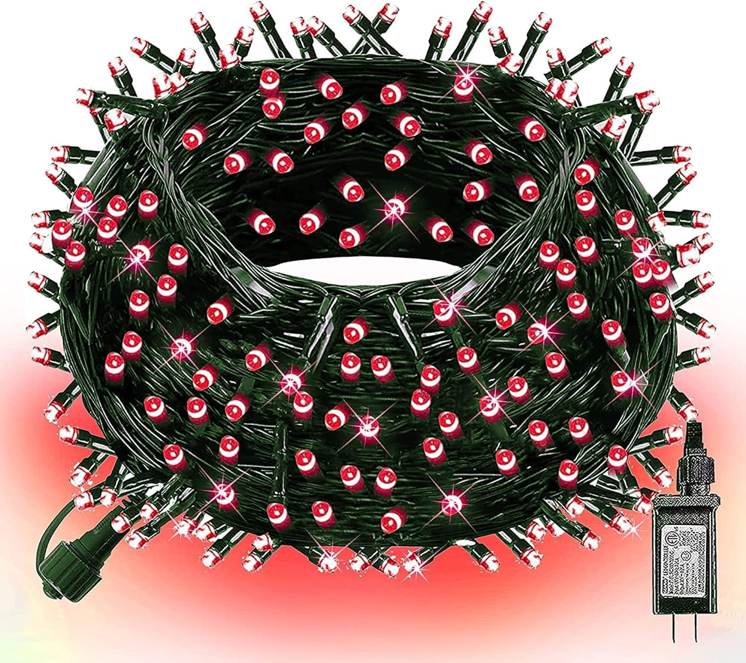 Halloween 300 LED String Lights, 100FT Connectable String Lights with 8 Lighting Modes, Halloween Decorations for Party Carnival Supplies, Indoor Outdoor Yard Garden Decor (Purple)