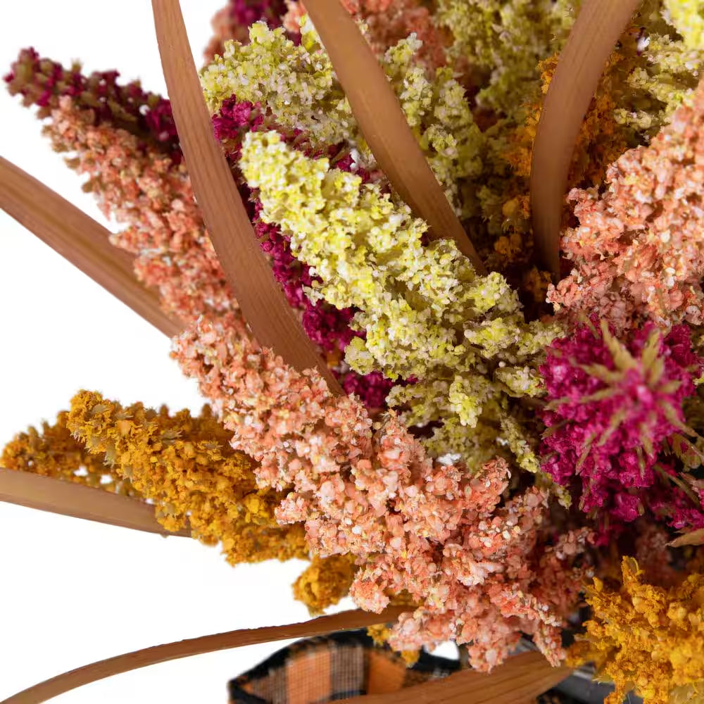 18 In. Autumn Harvest Foliage in Canister Floral Decoration
