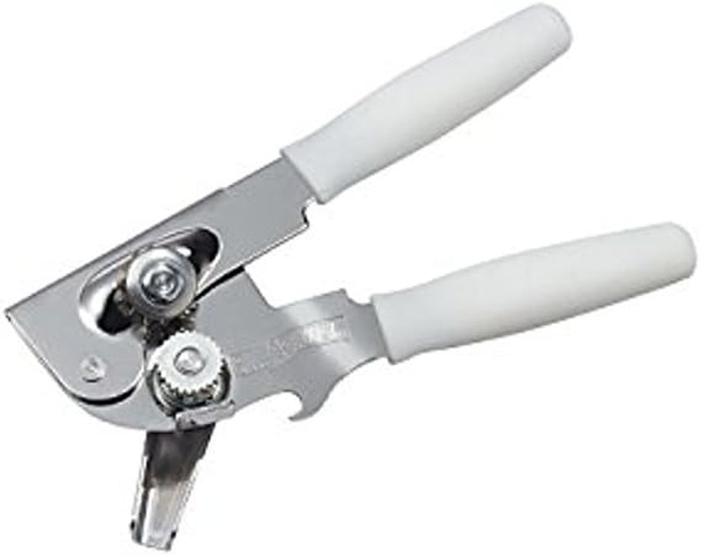 Portable Can Opener, Features an Ergonimic Handle for Optimal Comfort, and Built-In Bottle Opener for a 2-In-1 Tool, Durable Cutting Wheel, Black