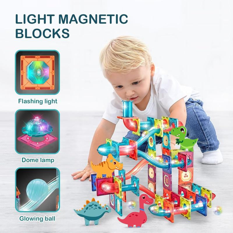 Magnetic Blocks-86Pcs Magnetic Building Blocks Magnetic Tiles Stacking, Build-Magnet-World Set, STEM Montessori Sensory Toys Magnet Blocks，Valentine'S Day Gifts, Boyfriend Gifts Bulk Fidget Toy Set for Kids and Adults Mini Building Block