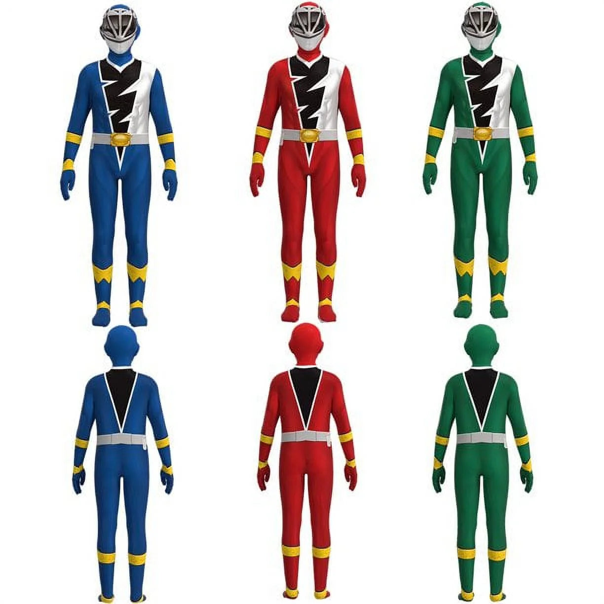 Power Rangers Cosplay Jumpsuit Fancy Dress Costume Halloween Party Playsuit Red