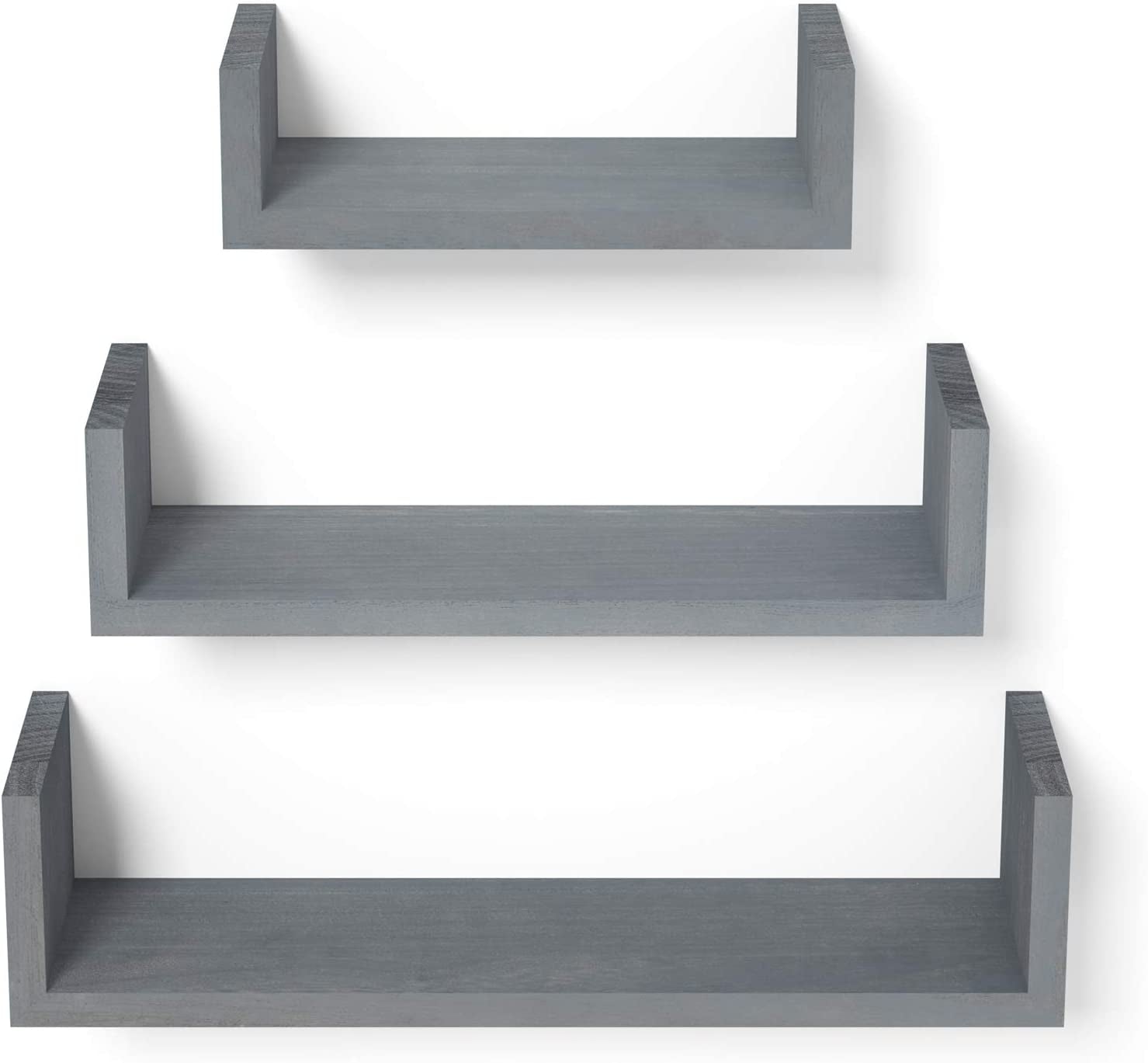 Floating Shelves Wall Mounted, Solid Wood Wall Shelves, White