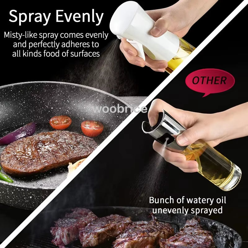 200/300/500Ml Oil Spray for Kitchen Oil Nebulizer Dispenser Spray Oil Sprayer Airfryer BBQ Camping Olive Oil Diffuser Brush